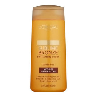 L'Oreal Paris Sublime Bronze Self-Tanning Lotion Medium Natural Tan 5 Fl Oz