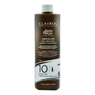 Clairol Professional Clairoxide Soy4Plex Clear Liquid Hair Developer, 10 Vol, Gentle Lift, 16 Oz