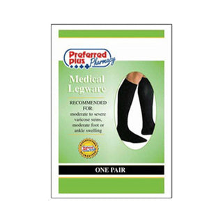 Loving Comfort Dress Socks Knee High Closed Toe Men's 20-30 Mmhg Brown Large