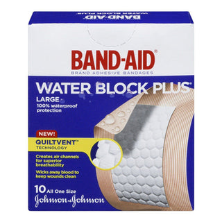 Band-Aid Brand Large Water Block Plus Adhesive Bandages