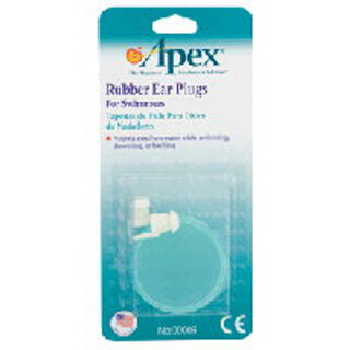 Apex Rubber Ear Plugs For Swimmers - 1 Pr