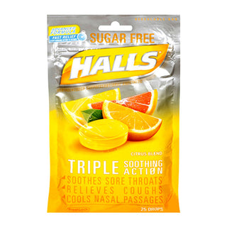 Halls Relief Sugar Free Citrus Blend Flavor Cough Drops ( Discontinued )