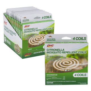 PIC CITCOIL-4 Mosquito Repellent Citronella Coils, 4 Coils