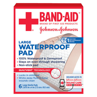 Band-Aid Brand Water Block Waterproof Pads Large