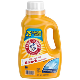 Arm & Hammer Clean Burst With Bleach Alternative Liquid Laundry Detergent 50OZ