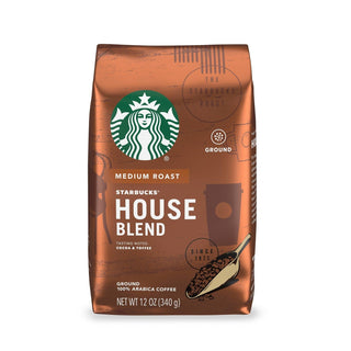 Starbucks House Blend Medium Roast Ground Coffee 12 Oz. Bag