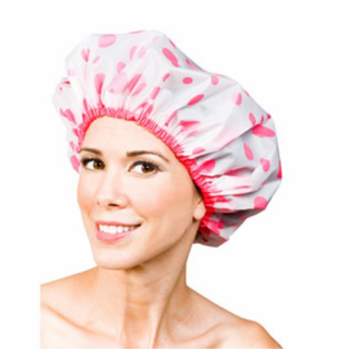 Betty Dain Vinyl Bath Mate Shower Cap Polka Dot XL 203EX