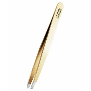 Rubis Slanted Tip Gold Tweezer