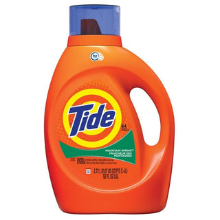 Tide Liquid Laundry Detergent, Mountain Spring, 64 Loads, 92 Fl Oz
