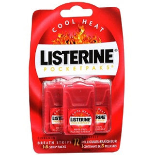 Listerine PocketPaks Breath Strips Cool Heat Cinnamon