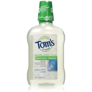 Tom's of Maine Wicked Fresh Mouthwash Peppermint Wave, 16 Oz