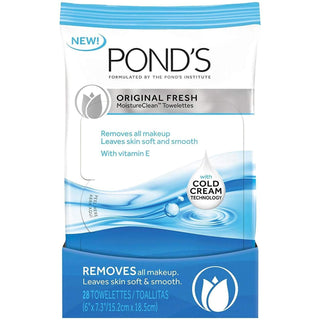 Pond's Wet Cleansing Towelettes Original Fresh - 28ct