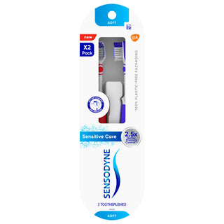 Sensodyne Toothbrushes, Sensitive Care, Soft, X2 Pack