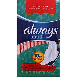 Always Pads, Ultra Thin, Flexi Wings, Extra Heavy Day