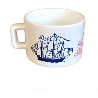 Shulton Old Spice Glass Shaving Mug, 2.25", Ship Grand Turk Salem 1786 Graphic