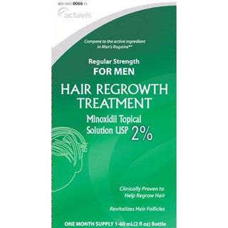 Minoxidil Mens 2% Regular Strength Hair Regrowth Treatment Solution, 2 Pack - 60 Ml Bottles