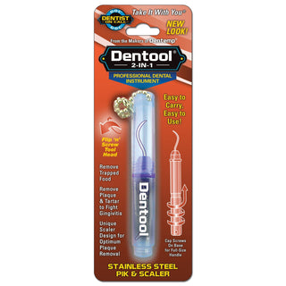 Dentist On Call Dentool 2-In-1 Stainless Steel Pick & Scaler
