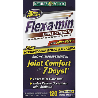 Nature's Bounty Glucosamine Chondroitin Formula, Triple Strength, With Joint Flex, Coated Tablets