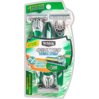 Schick Quattro Titanium Razors, Sensitive