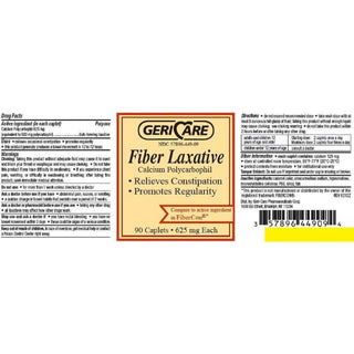 Geri-Care Fiber Laxative 90 Caplets Per Bottle