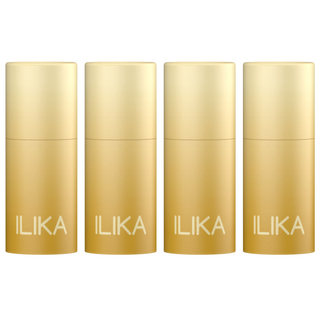 ILIKA 100% Natural Lip Balm - Organic, Plastic-free, Vegan, Cruelty-Free, Vitamin E, COSMOS Organic & PETA Certified Vegan, 4-Pack Unscented, All-Day Moisture, 0.15 oz each