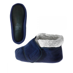 Silvert s Deep And Wide Diabetic Bootie Slipper Women/Men Navy