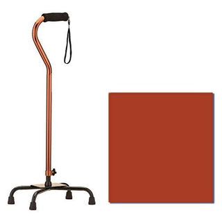 NOVA Medical Products Quad Cane With Large Base- Bronze- 3 Pound