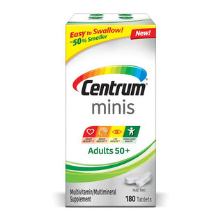 Centrum Minis Adults 50+ Multivitamin Supplement Supports Whole Body Health Tablets