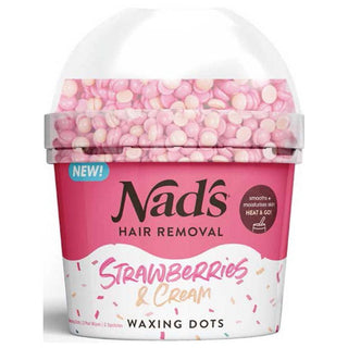Nad's Strawberries Cream Waxing Dots, Wax Beads For Body And Face - 7oz ( Discontinued )