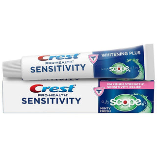 Crest Toothpaste, Sensitivity, Whitening Plus Scope, Maximum Strength Sensitivity Relief, Minty Fresh 6 Oz