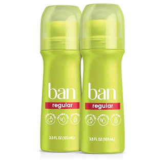 Ban Regular Antiperspirant Roll-On Deodorant - 3.5oz/2pk
