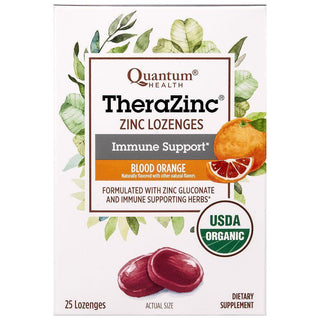 Quantum Health TheraZinc Zinc Lozenges, Blood Orange, 25ea