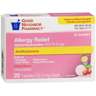 GNP DIPHENHYDRAMINE HCL ORAL SOLUTION, CHERRY, 4OZ