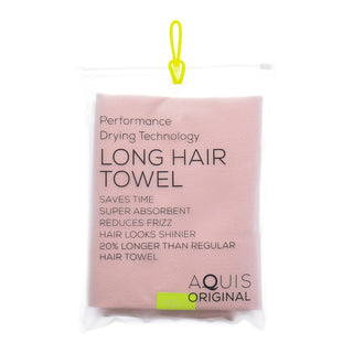 Aquis Lisse Crepe Microfiber Professional Long Hair Drying Towel (19x44 Inches)