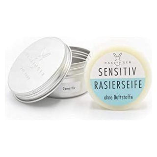 Haslinger Sensitive Shaving Soap tin case 60 g
