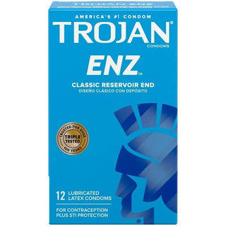 Trojan ENZ Lubricated Premium Latex Condoms 12ct