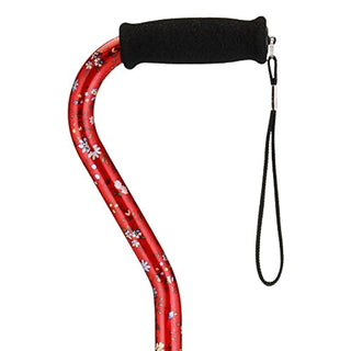 NOVA Medical Products Designer Cane With Offset Handle, Red Bliss