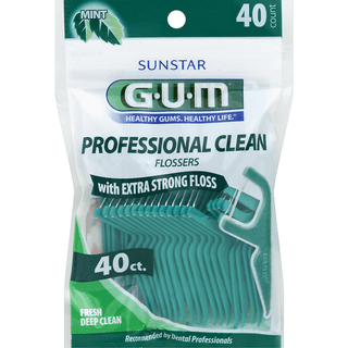 GUM Professional Clean Flossers With Extra Strong Floss Fresh Mint