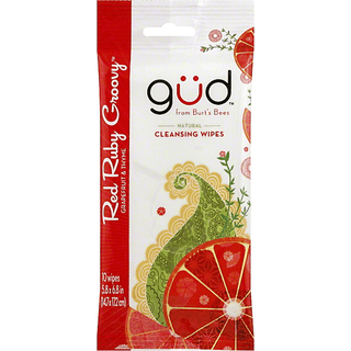 Burt's Bees Gud Cleansing Wipes, Red Ruby Groovy