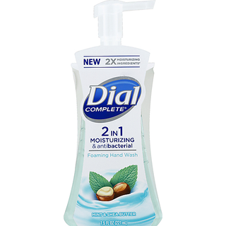 Dial Complete 2 In 1 Moisturizing & Antibacterial Foaming Hand Wash, Mint & Shea Butter, 7.5 Ounce