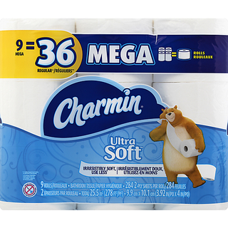 Charmin Ultra Soft Bathroom Tissue, Mega, 2 Ply