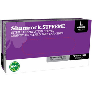Blue Nitrile Examination Gloves, Shamrock Powder Free, XL