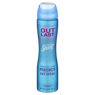 Secret Outlast Dry Spray Completely Clean Antiperspirant 3.8 Oz