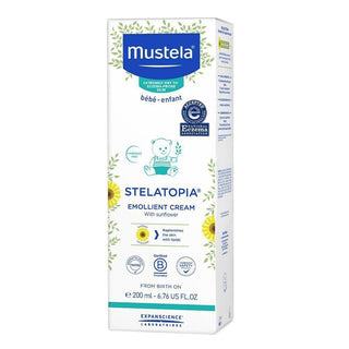 Mustela Stelatopia Emollient Fragrance Free Baby Cream For Eczema Prone Skin - 6.76 Fl Oz