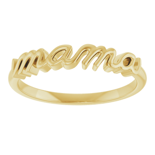 Mama Script Ring