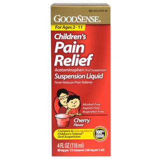 Good Sense Children's Pain Relief Acetaminophen Oral Suspension 
Cherry 160 mg - 4 Oz