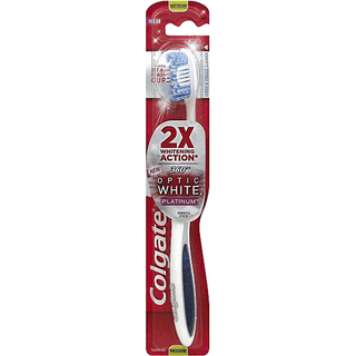 Colgate 360 Degree Optic White Platinum Toothbrush, Medium 84