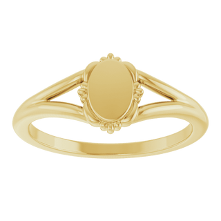 Héritage Vintage Engravable Signet Ring