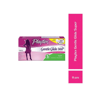 Playtex Gentle Glide 360 Tampons, Plastic Applicator, Super Absorbency, Fresh Scent