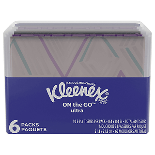 Kleenex Slim Pack Facial Tissue - 6pk/10ct